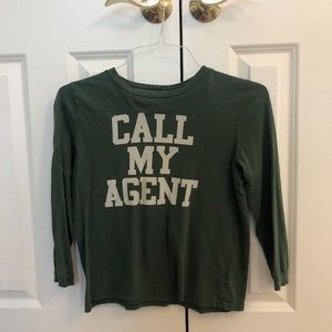 Boys 'Call My Agent' long sleeve shirt.